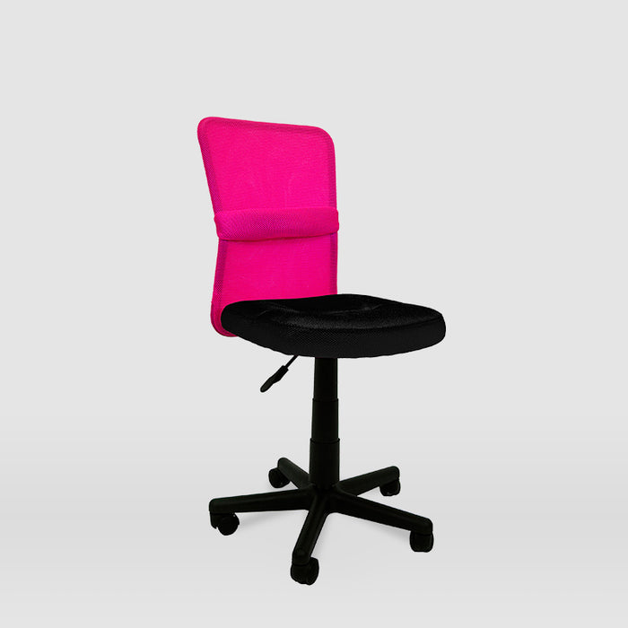 FURNITURE STYLE FS6228NGRS ALBA Silla de Estudio Textil Color Negro/Rosa