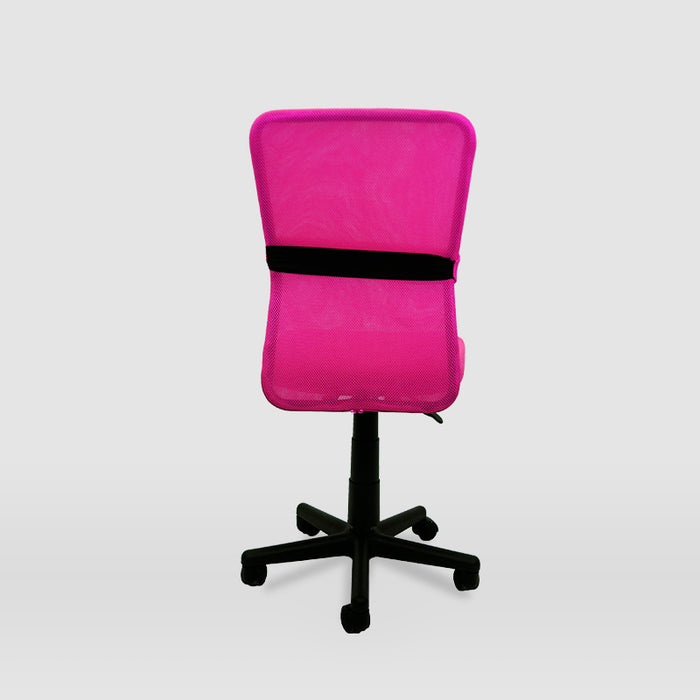 FURNITURE STYLE FS6228NGRS ALBA Silla de Estudio Textil Color Negro/Rosa