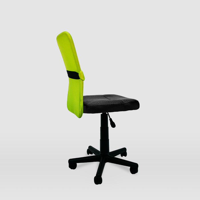 FURNITURE STYLE FS6228NGVR ALBA Silla de Estudio Textil Color Negro/Verde