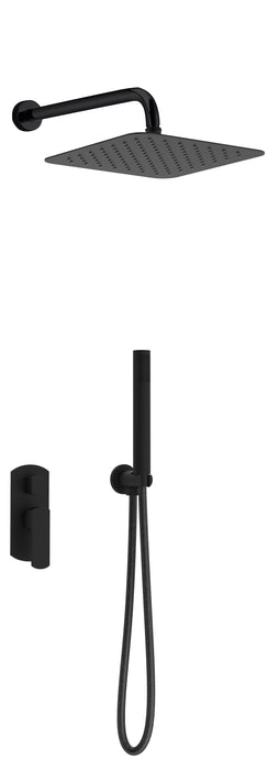 LLUVIBATH AP24A05 APOLO Conjunto Ducha Empotrado Negro Mate