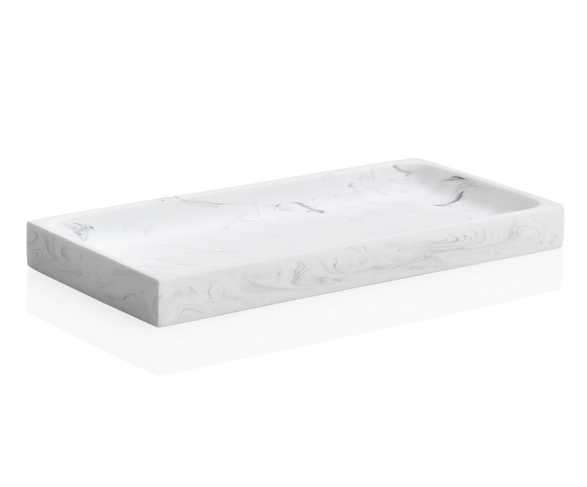 ANDREA HOUSE BA19049 Bandeja De Cuarto De Baño De Mármol Blanca