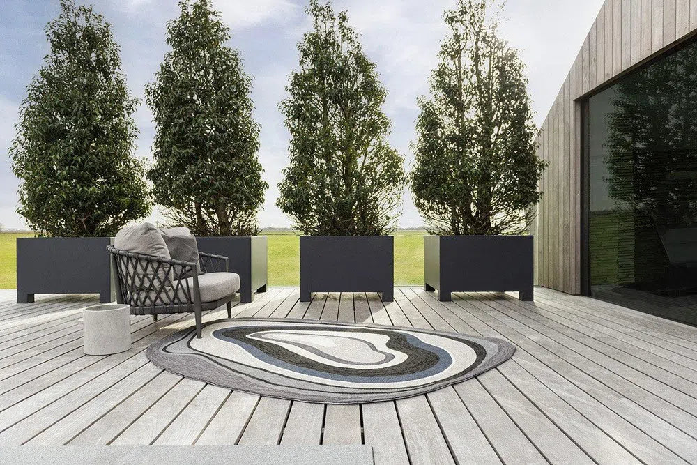 Brink & Campman Aura Grey Outdoor Rug 477304