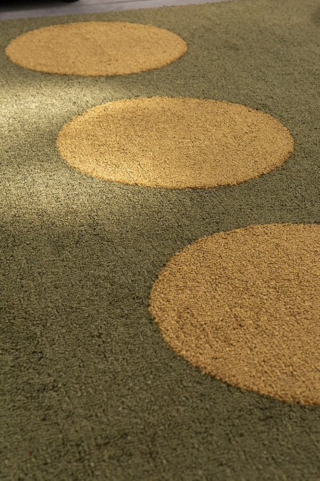 Brink & Campman Habitat Festival Dots Olive Green 495817 Outdoor Rug