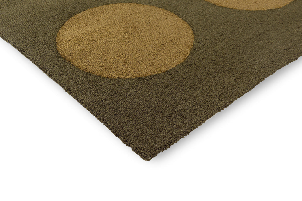 Brink & Campman Habitat Festival Dots Olive Green 495817 Outdoor Rug
