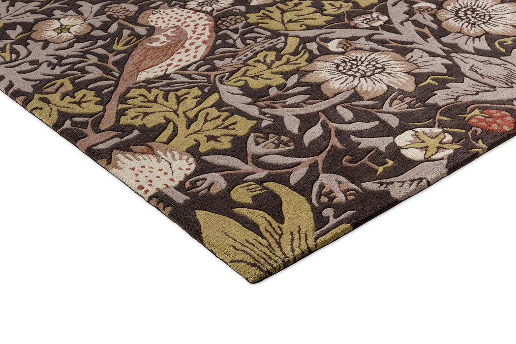 Morris & Co Strawberry Thief Grape 027705 Rug