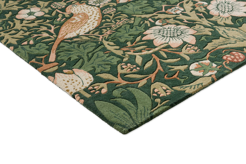 Morris & Co Strawberry Thief Forest 027707 Rug