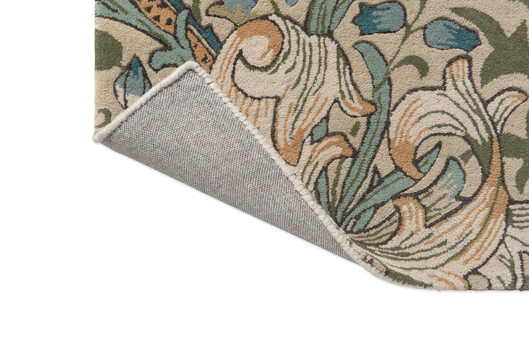 Morris & Co Golden Lily Green - Red 130107 Rug