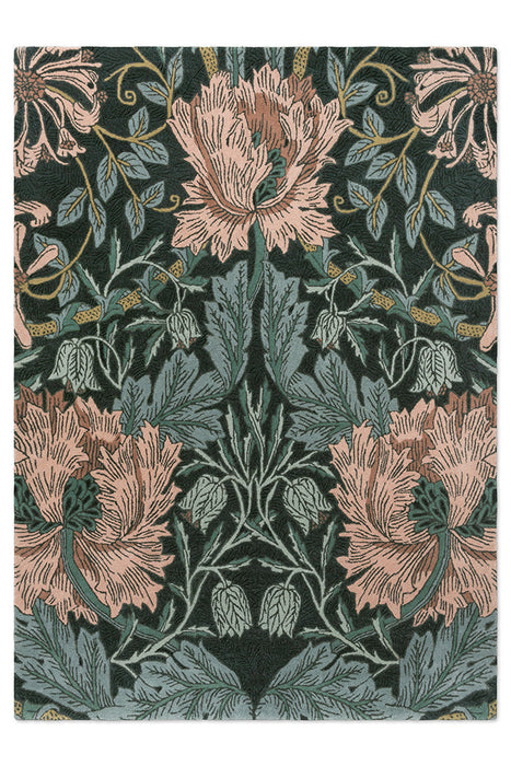 Morris & Co Honeysuckle & Tulip Teal 130407 Rug