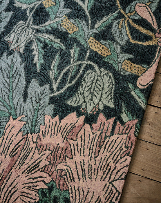 Morris & Co Honeysuckle & Tulip Teal 130407 Rug
