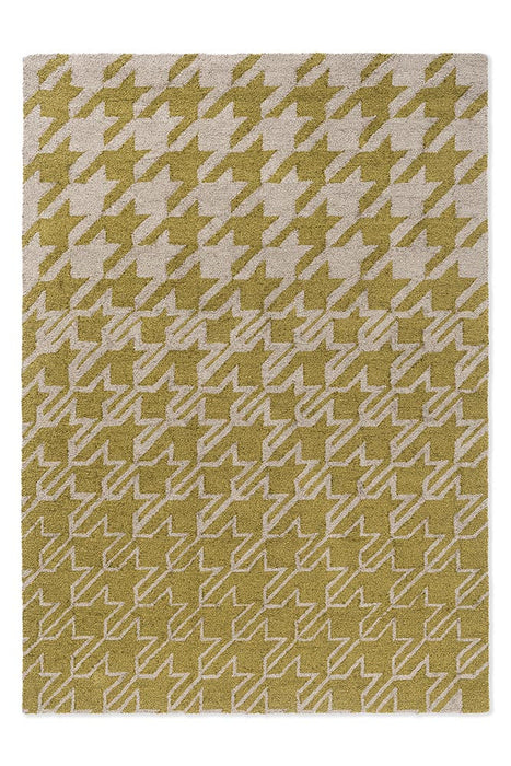 Ted Baker Houndstooth Mustard 455706 Outdoor Rug