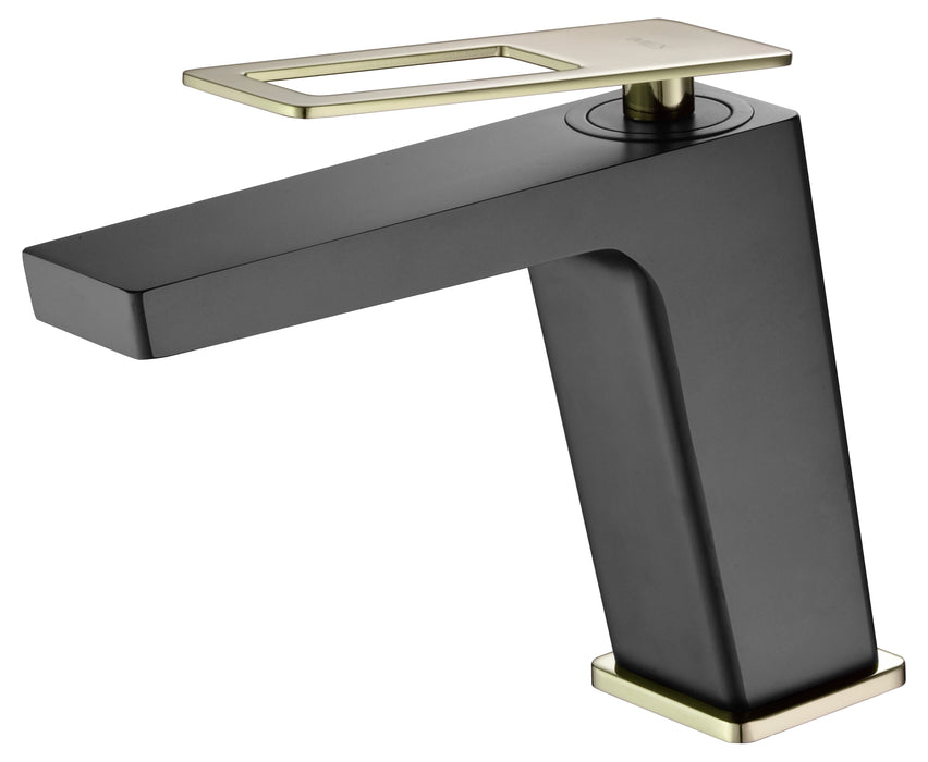 IMEX BDC032-1NGOLD SUECIA Grifo de Lavabo Negro Oro Brillo