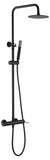 IMEX BDD038/NG LINE Grifo Monomando Conjunto de Ducha Telescópico Negro Mate