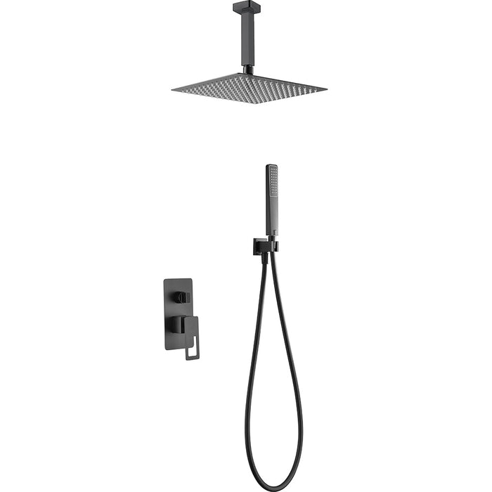 IMEX BDES37-6NG ESTOCOLMO Conjunto de Ducha Empotrado Monomando Negro Mate