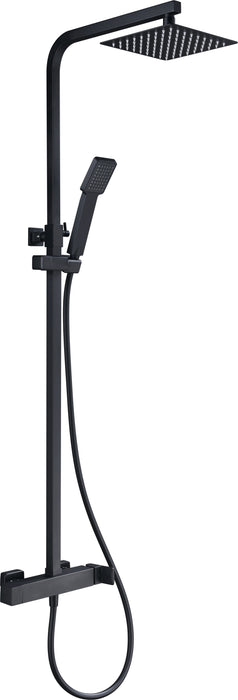 IMEX BDF016/NG FIYI Grifo Monomando Conjunto de Ducha Telescópico Negro Mate