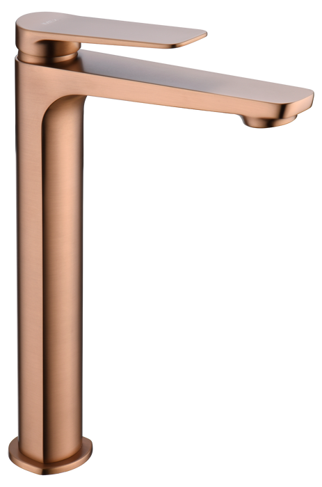 IMEX BDN047-3ORC NÁPOLES Monomando Lavabo Alto Oro Rosa Cepillado