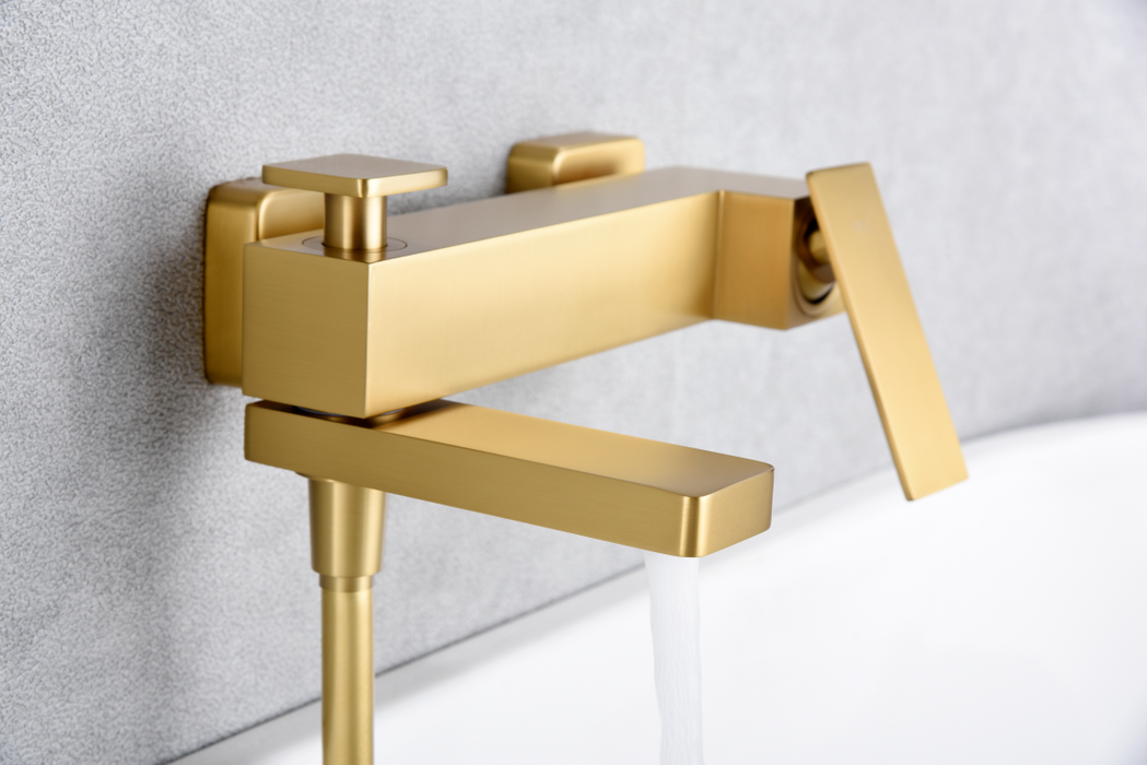 IMEX BDP048-4OC PISA Kit Baño / Ducha Monomando Oro Cepillado