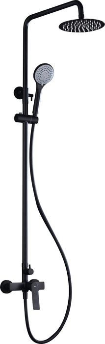 IMEX BDX023/NG LUXOR Grifo Monomando Conjunto de Ducha Telescópico Negro Mate
