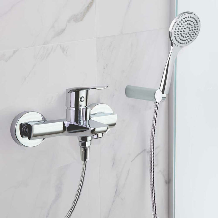 RAMONSOLER BRE570502T1 NEW FLY Grifo Monomando Bañera con Equipo de Ducha Cromo
