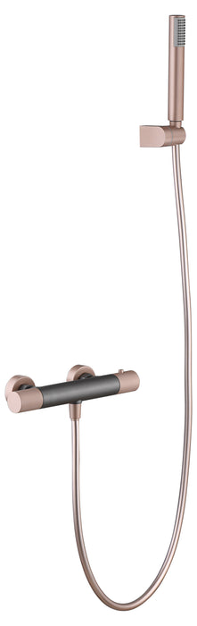 IMEX BTD038-5GC LINE Grifo de Ducha Termostático Gris Champagne