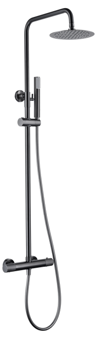 IMEX BTD038/BGM LINE Conjunto Ducha Termostático Black Gun Metal