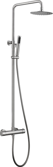 IMEX BTK017/AC MOSCU Grifo Termostático Conjunto de Ducha Telescópico Acero