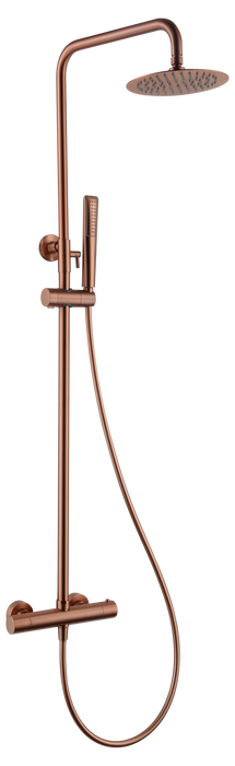 IMEX BTN047/ORC NÁPOLES Conjunto Ducha Termostático Oro Rosa Cepillado