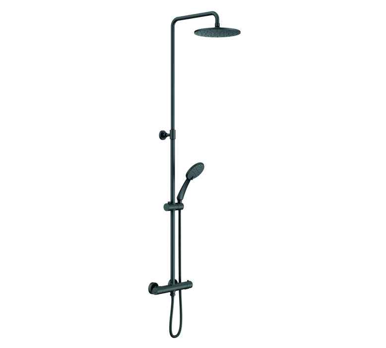 GENEBRE CT67111 19 41 OSLO BLACK Grifo Gran Ducha Columna Termostática Telescópica Negro Mate
