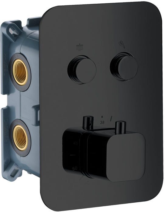 IMEX CTP02V/NG Empotrado Termostático 2 Vías Negro Mate
