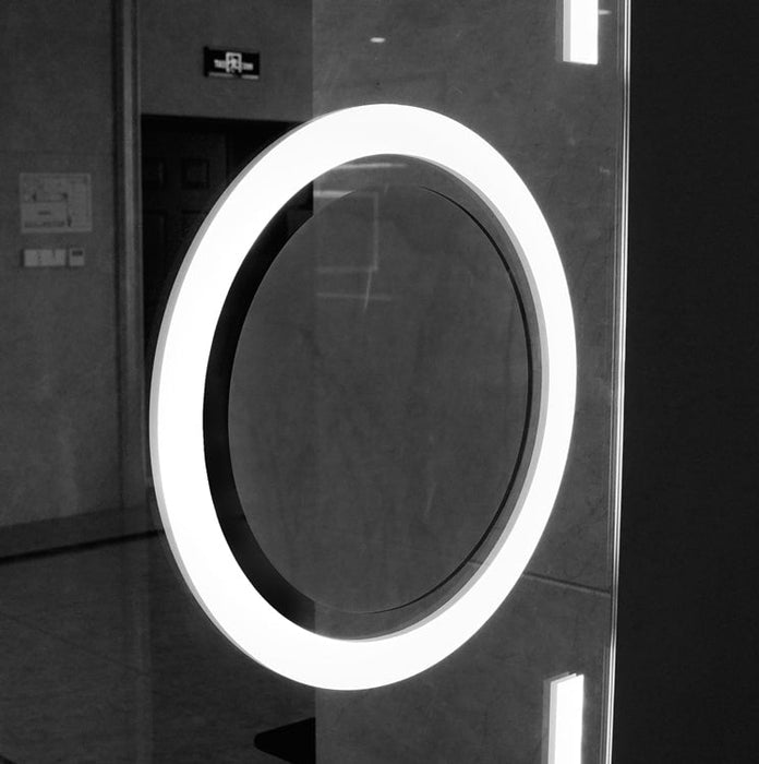 LEDIMEX MALT016/90 MALTA Espejo LED Cuadrado Luz Frontal Cromo 90x80 cm