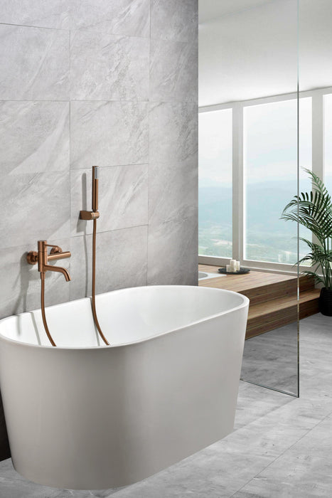 IMEX BDM039-4ORC MONZA Kit Monomando Grifo Baño/Ducha Oro Rosa Cepillado
