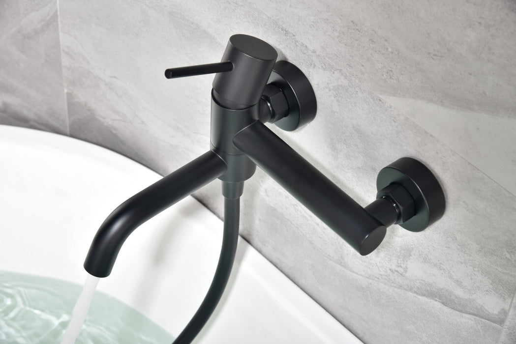 IMEX BDM039-4NG MONZA Kit Monomando Grifo Baño/Ducha Negro Mate