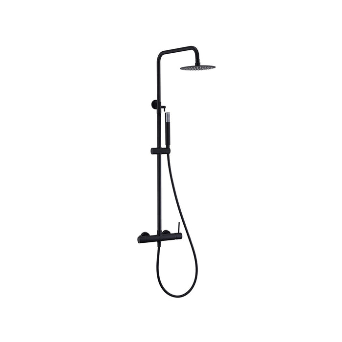 IMEX BDM039/NG MONZA Conjunto Grifo Monomando de Ducha Telescópico Negro Mate