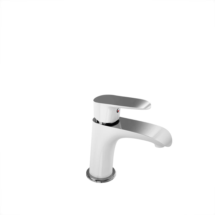 LLUVIBATH DN10101 DANN Grifo Lavabo Monomando Blanco/Cromo