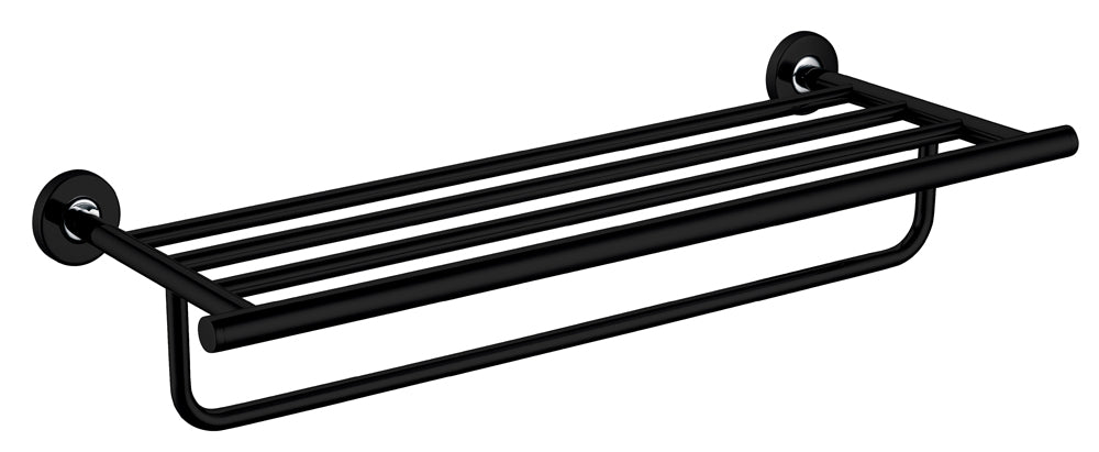 LLUVIBATH EC31005 ELLICE Estante Toalla De Baño Negro Mate
