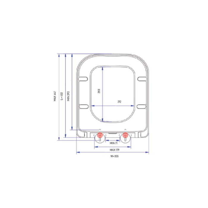 ETOOS 04199108 KEONA Tapa WC Compatible Envolvente Extraíble Caída Amortiguada Blanco