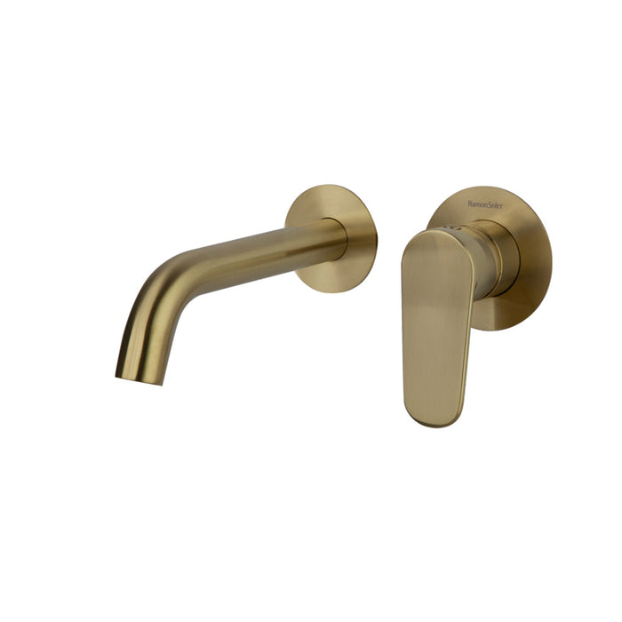 RAMONSOLER 362101OC ALEXIA Grifo Monomando Empotrado de Lavabo S2 Caño 19cm Color Oro Cepillado