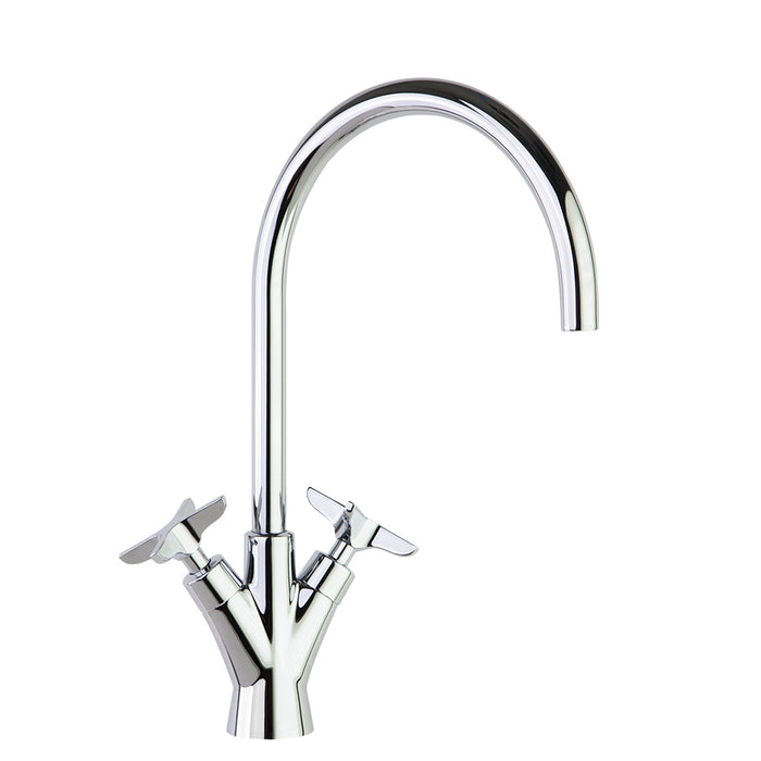 RAMONSOLER 910102NM ADAGIO Grifo Bimando de Lavabo Caño Giratorio 190mm Negro Mate