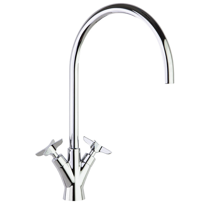 RAMONSOLER 910601 ADAGIO Grifo Bimando de Fregadero Caño Giratorio 220mm Cromo
