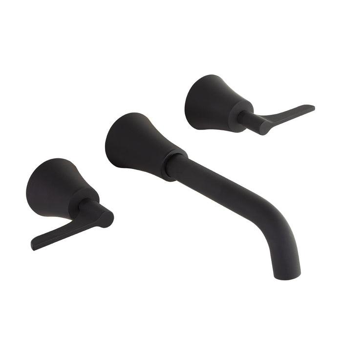 RAMONSOLER 912001MLNM ADAGIO Grifo Bimando Mural de Lavabo Empotrado Negro Mate