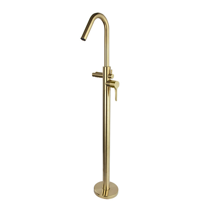 RAMONSOLER 918503SOC ADAGIO Grifo Monomando de Columna para Baño-Ducha Sin Equipo de Ducha Oro Cepillado