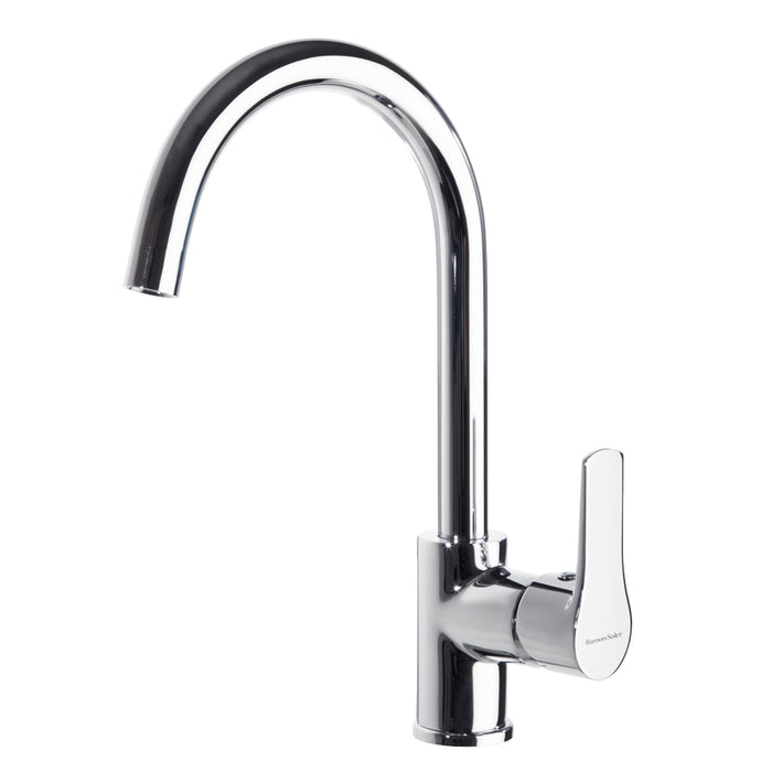 RAMONSOLER 183611 TITANIUM Grifo Fregadero Caño Cisne Giratorio Cromo