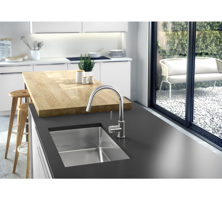 GENEBRE FRV61207 44 TAU Grifo Monomando Fregadero Caño Extraíble Acab Inox