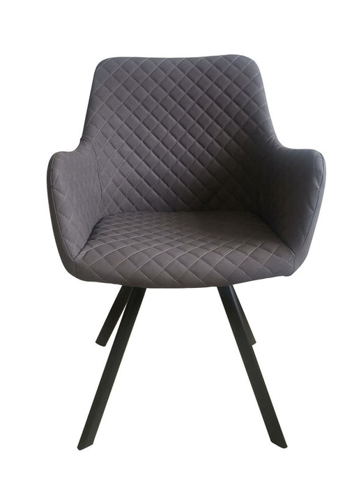 FURNITURE STYLE FS083CUARPU BIBIANA Silla de Comedor PU Color Gris