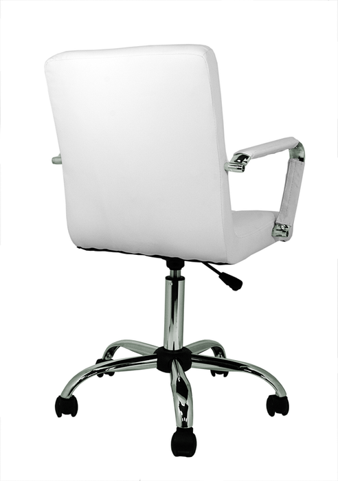 FURNITURE STYLE FS103EBL ISABELLA Silla de Oficina Imitación Piel Color Blanco