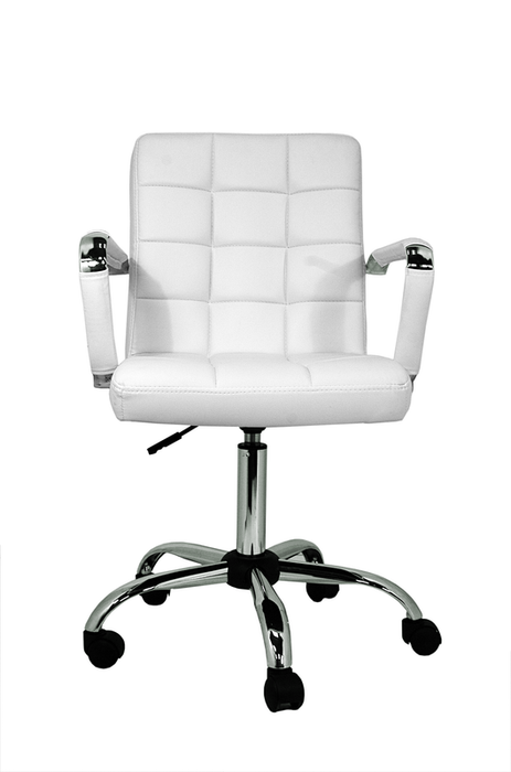 FURNITURE STYLE FS103EBL ISABELLA Silla de Oficina Imitación Piel Color Blanco