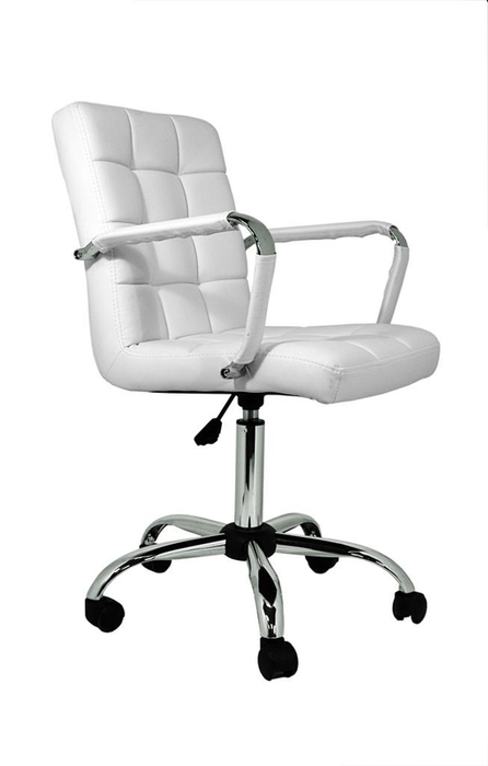 FURNITURE STYLE FS103EBL ISABELLA Silla de Oficina Imitación Piel Color Blanco