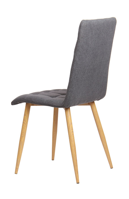 FURNITURE STYLE FS7004PIEDFAB NADIA Silla de Comedor Textil Color Gris