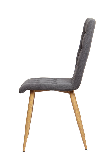 FURNITURE STYLE FS7004PIEDFAB NADIA Silla de Comedor Textil Color Gris