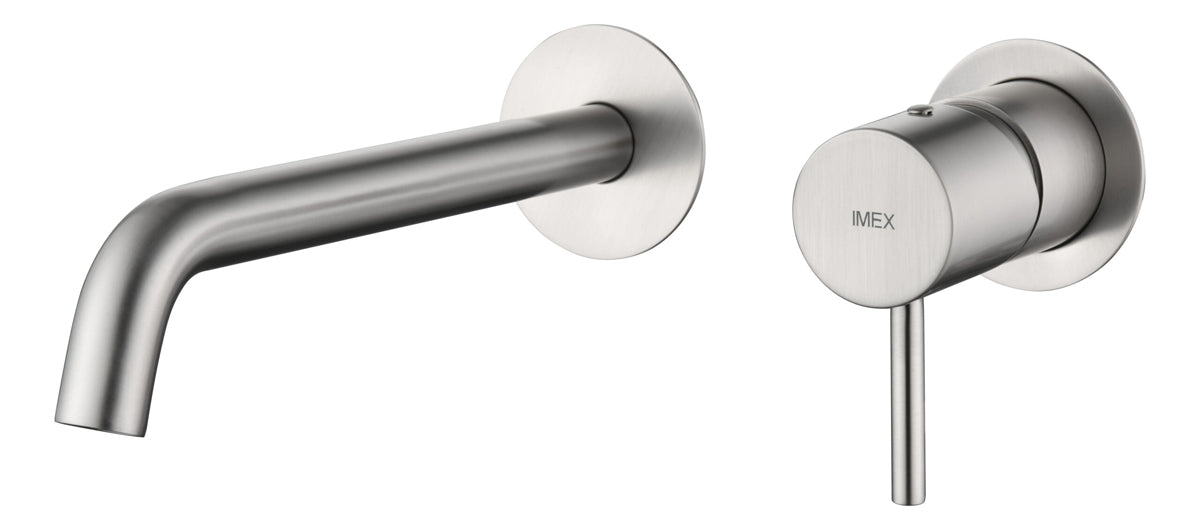 IMEX GLM039/NQ MONZA Grifo Monomando Lavabo Empotrado Color Níquel Cepillado