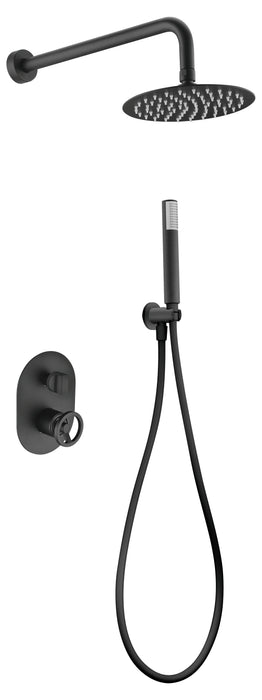 IMEX GPC033/NG OLIMPO Conjunto de Ducha Empotrado Monomando Negro Mate